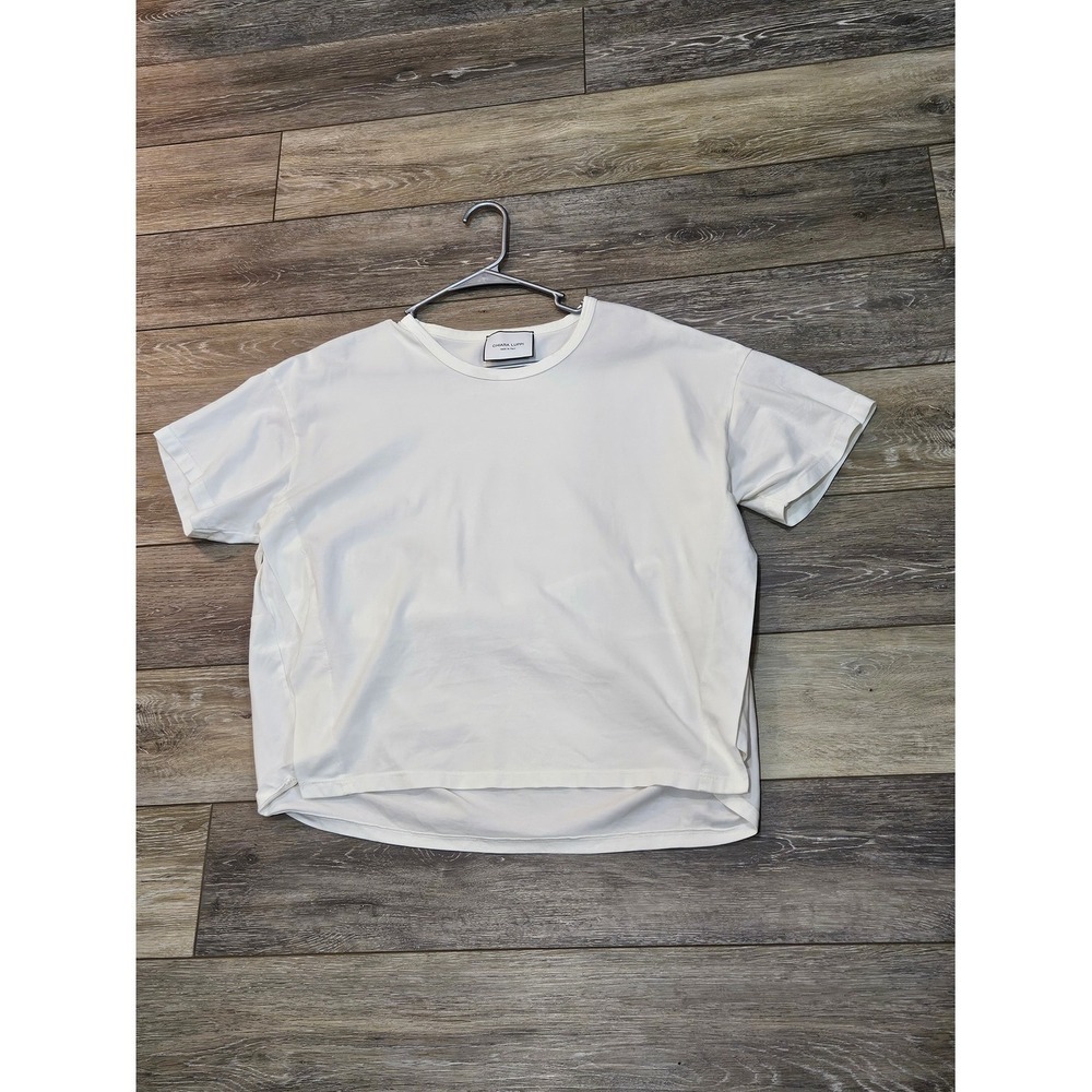 Chiara Luppi Relaxed White Short Sleeve Crewneck Tee - Modern Everyday Staple